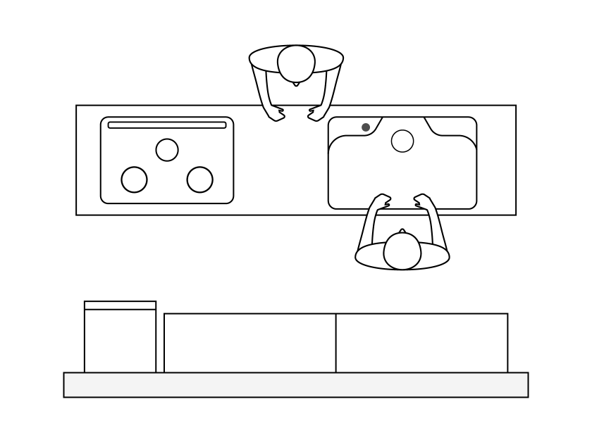 アイランド型キッチン（I型・フラット型）